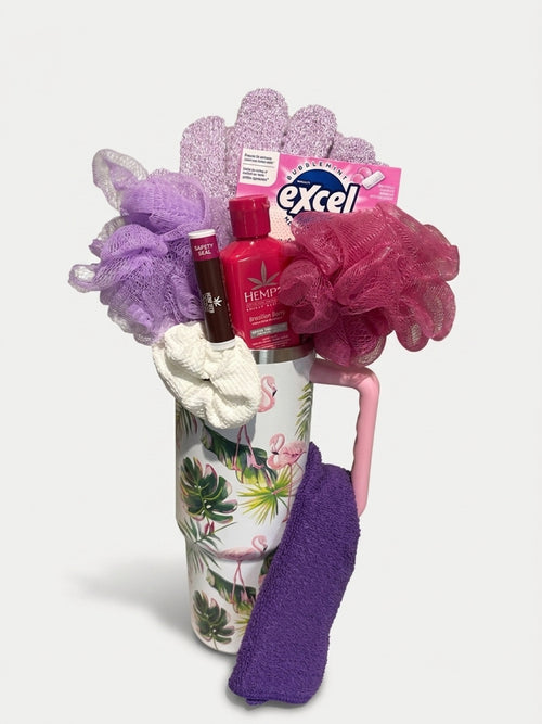 Flamingo Spa Tumbler Gift Set